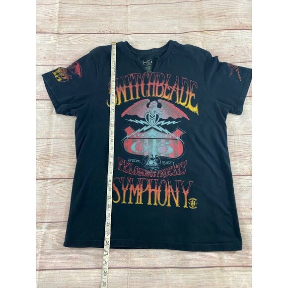 Switchblade Symphony Howe Men's Black graphic T-shirt - Large - Picture 4 of 11